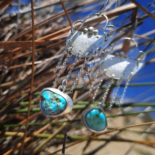 Silver earrings 'Together with the Sea'